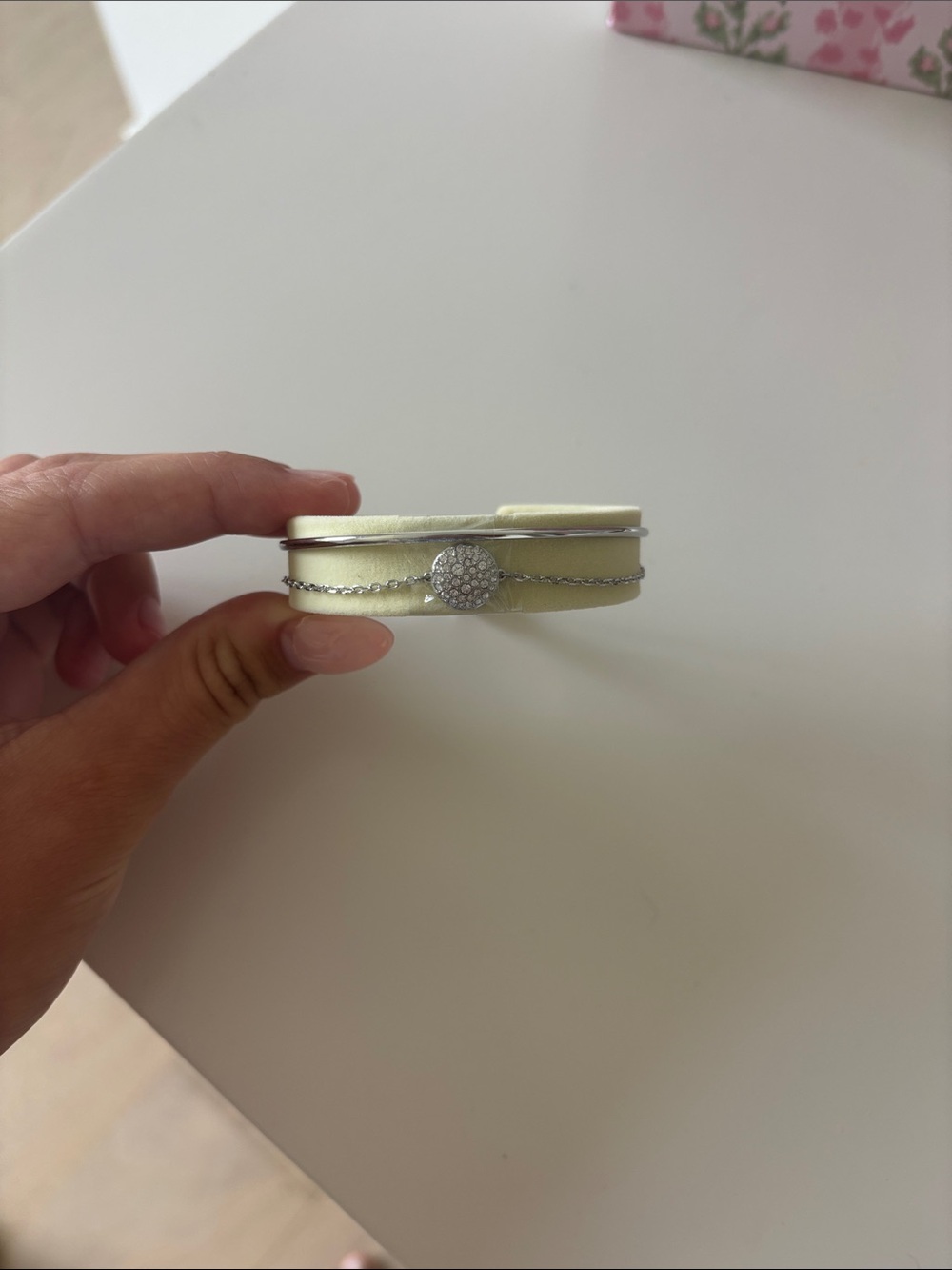 Swarovski Silver Crystal Disc Bracelet
